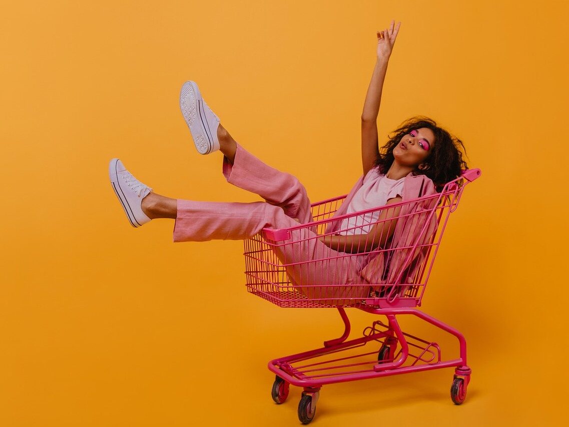 woman, model, cart, brunette, carefree, shopping cart, adult, casual, cheerful, colorful, consumer, curly, customer, fashion, female, fun, happiness, happy, isolated, shopping cart, shopping cart, shopping cart, shopping cart, shopping cart, consumer, consumer